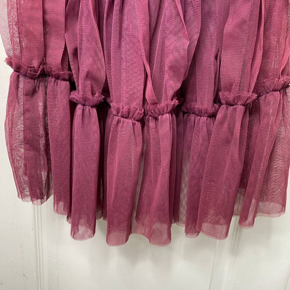 Free People Beaded Bustier/Corset dress w/ Pleated & Ruffled Tulle Skirt XS #318 - Picture 6 of 11